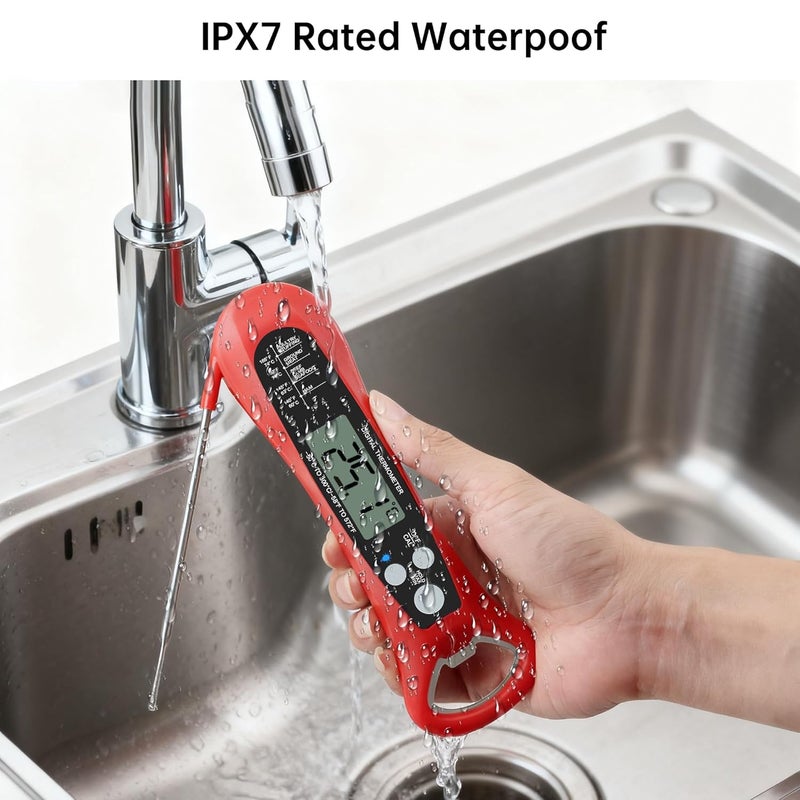 oiuebxe Folding Pocket Digital HVAC Thermometer,Measure temperatures from -50 to 300-degreeC,for HVAC, Refrigeration and Food Service Areas - Image 5